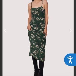 Lost And Wander Annabel Rose Floral Green Maxi Dress